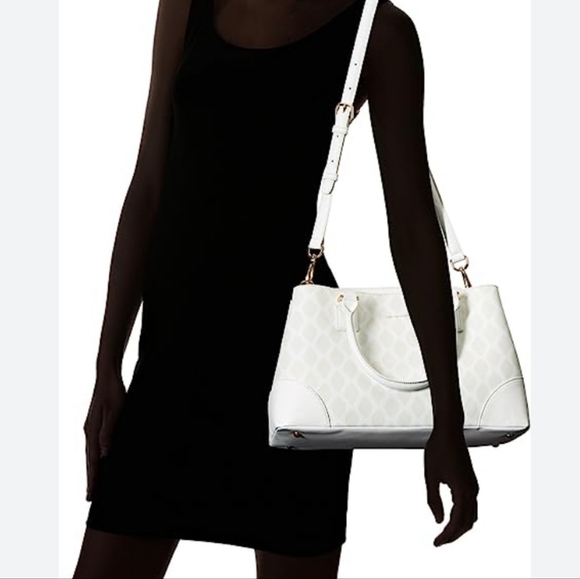 Vera Bradley Emma Satchel and Wallet - White Ikat - Picture 12 of 12